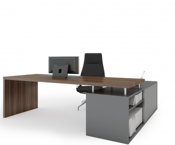 Modern Office Desk And Chair-ID:680610907