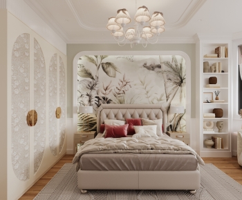 Simple European Style Bedroom-ID:301759233