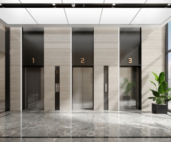 Modern Office Elevator Hall-ID:610928062