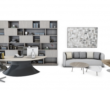 Modern Office Desk And Chair-ID:578907978