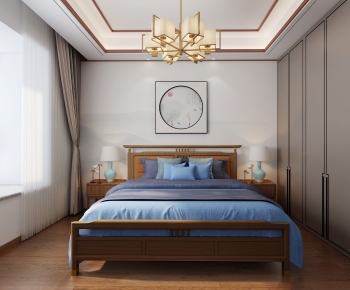 New Chinese Style Bedroom-ID:542229897