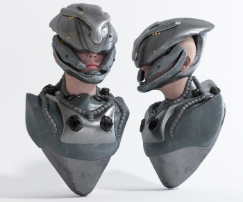 现代机器人机甲 头盔-ID:722739765