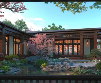 New Chinese Style Courtyard/landscape-ID:259259949