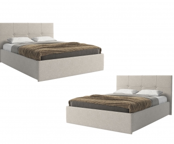 Nordic Style Double Bed-ID:312824014