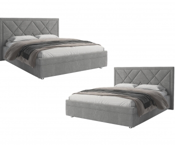 Modern Double Bed-ID:455389027