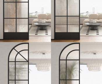 French Style Glass Screen Partition-ID:979729894