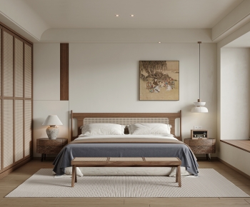 Wabi-sabi Style Bedroom-ID:170485029