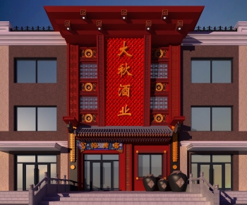 Chinese Style Facade Element-ID:831079538
