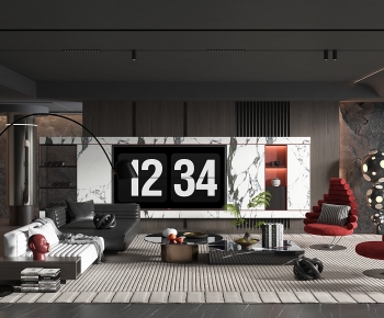 Modern A Living Room-ID:669343952