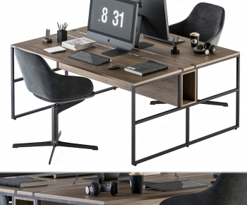 Modern Office Desk And Chair-ID:479363923