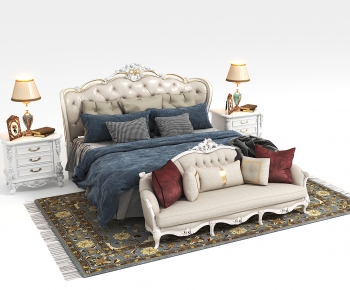 Simple European Style Double Bed-ID:979963062