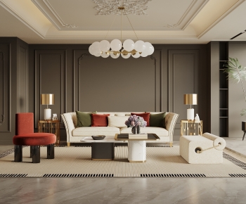 Simple European Style A Living Room-ID:820545919