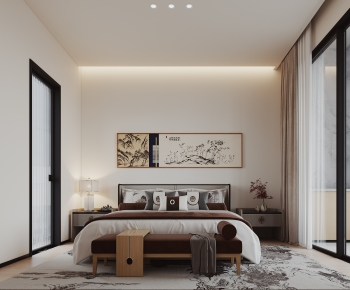 New Chinese Style Bedroom-ID:257977018