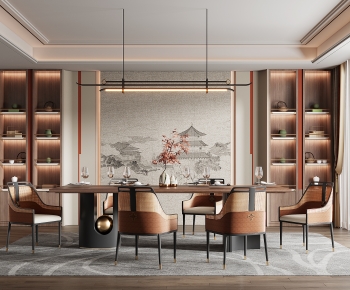 New Chinese Style Dining Room-ID:692167044