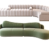 现代弧形沙发组合