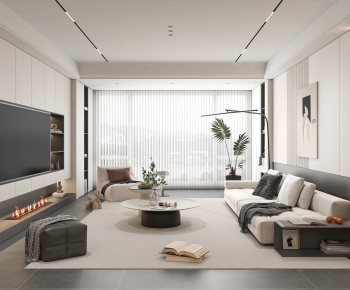 Modern A Living Room-ID:663224947