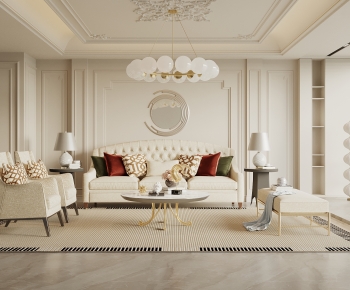Simple European Style A Living Room-ID:983400365