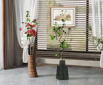 Modern Potted Green Plant-ID:663981916