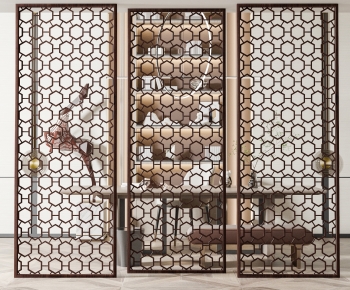 New Chinese Style Wooden Screen Partition-ID:343274128