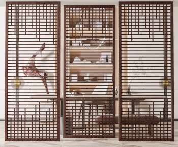 New Chinese Style Wooden Screen Partition-ID:552021985