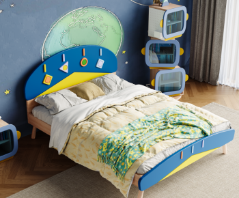 Nordic Style Child's Bed-ID:296365988