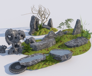 Modern Rockery Waterscape-ID:889760027