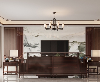 New Chinese Style Dining Room-ID:437222962