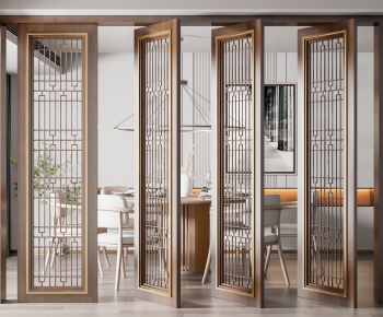 New Chinese Style Metal Screen Partition-ID:945492986