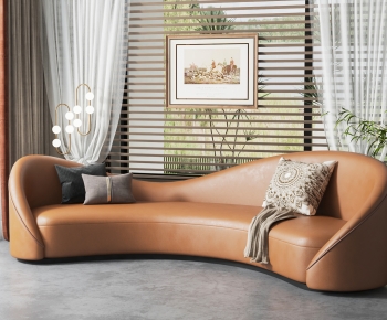Simple European Style Curved Sofa-ID:417918925