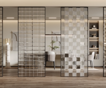 Modern Glass Screen Partition-ID:501444103