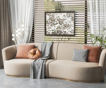 Simple European Style Curved Sofa-ID:769620904