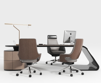 Modern Office Desk And Chair-ID:740284929
