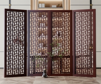 New Chinese Style Wooden Screen Partition-ID:921958925