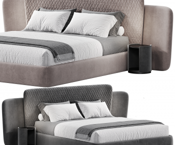 Modern Double Bed-ID:573928126