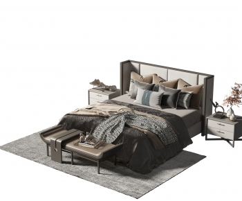 New Chinese Style Double Bed-ID:515882021