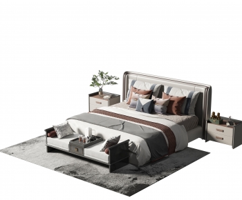 New Chinese Style Double Bed-ID:442039019