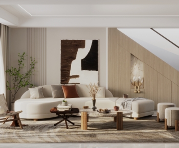 Wabi-sabi Style A Living Room-ID:578037987