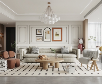 French Style A Living Room-ID:971810833