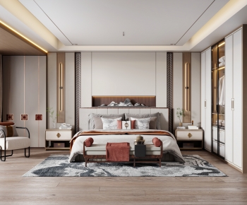 New Chinese Style Bedroom-ID:355781089