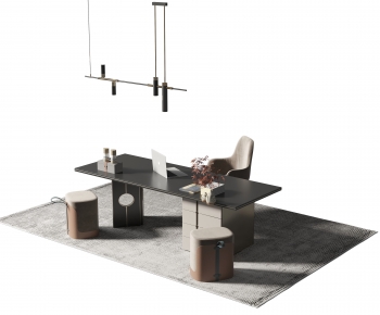 Modern Computer Desk And Chair-ID:263130782