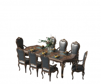 American Style Dining Table And Chairs-ID:254069099