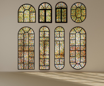 法式装饰玻璃窗组合-ID:121378904