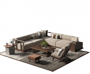 New Chinese Style Corner Sofa-ID:323622947