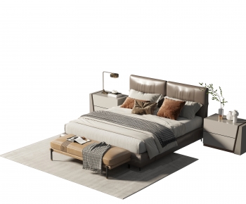 Modern Double Bed-ID:451565033