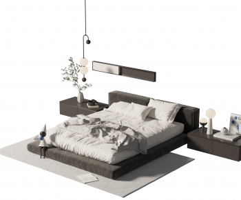 Modern Double Bed-ID:711054094