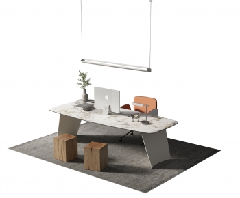Modern Computer Desk And Chair-ID:569980127