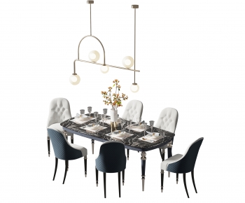 American Style Dining Table And Chairs-ID:665124894