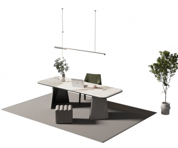 Modern Computer Desk And Chair-ID:993627079