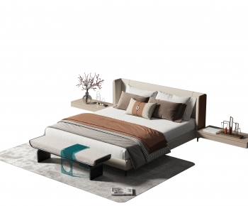 New Chinese Style Double Bed-ID:717533113