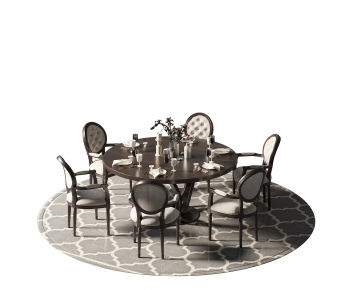 American Style Dining Table And Chairs-ID:358009352